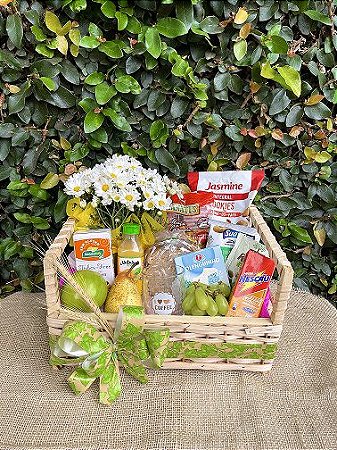 Bandeja light com margaridas