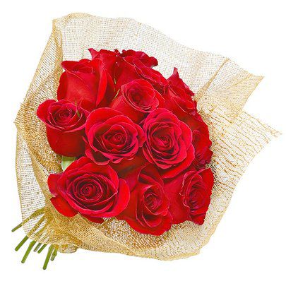 Buquê Fascínio de 12 Rosas Colombianas