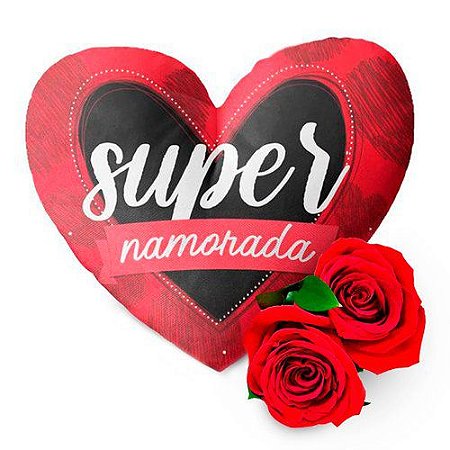 Almofada para Super Namorada com Mini Buquê
