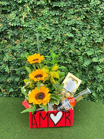 Box Amor de Girassóis e Cerveja