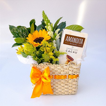 Piquenique de Girassol com Chocolate Amandita