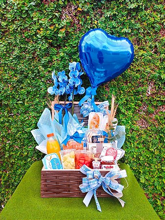 Luxuoso Baú Café da Manhã Com Orquídea Azul