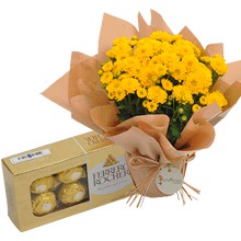 Margarida Amarela Com Ferrero Rocher