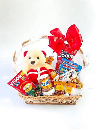 Cesta Encanto de Chocolate com Urso