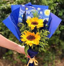 Ramalhete Dueto de Girassol Noite Estrelada