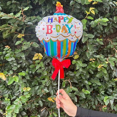 Balão Bolinho "Happy B-Day"