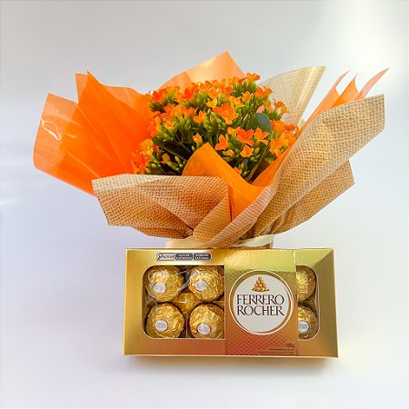 Kalanchoe Laranja com Ferrero Rocher 100g