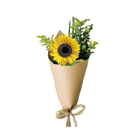 Girassol Unitário No Papel Kraft