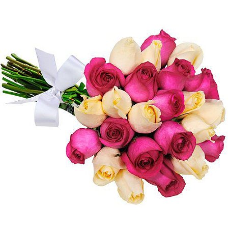 Luxuoso Buquê de Rosas Pink e Champanhe