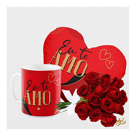 Kit Paixão + Buquê 12 Rosas