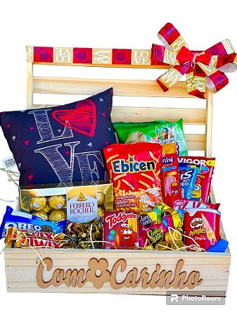 Baú Love  de Chocolates e Guloseimas