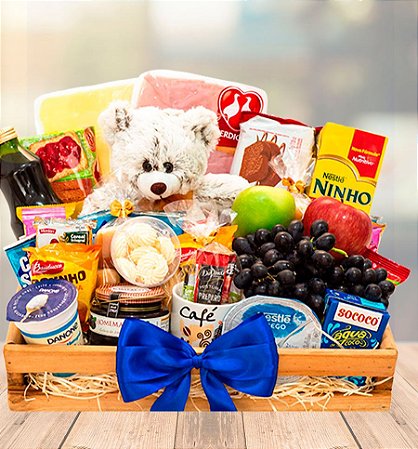Cesta Bom Dia Especial com Pelúcia
