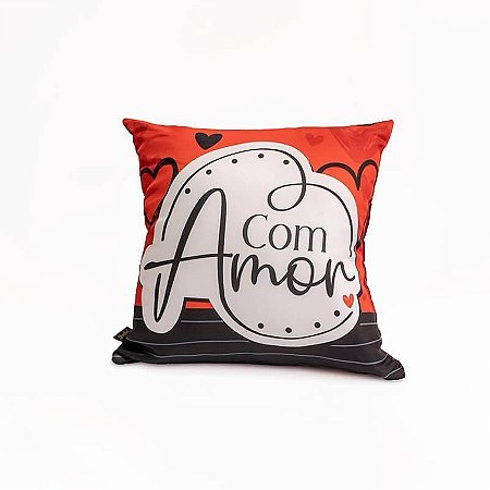 ALMOFADA QUADRADA - COM AMOR