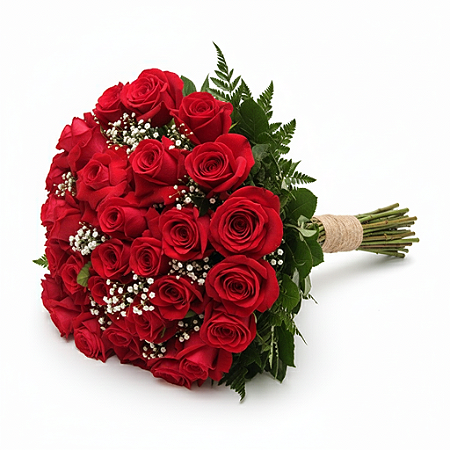 "Jardim do Amor Eterno – Buquê com 60 Rosas Colombianas