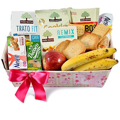 Cesta Fitness Para Presente - BRINDE BUQUÊ DE 06 ROSAS COLORIDAS