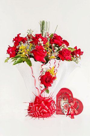 Buquê no Crepom Italiano com Chocolate