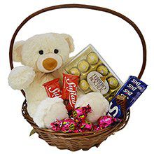 Cesta Doce Paixão com Pelúcia Fofinha