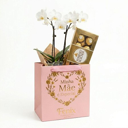 Kit Presente "Minha Mãe é Especial" (Orquídea e Chocolates)