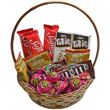 Cesta surpresa de chocolate