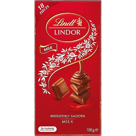 Chocolate Suíço Lindt Lindor Milk Tablete 100 g