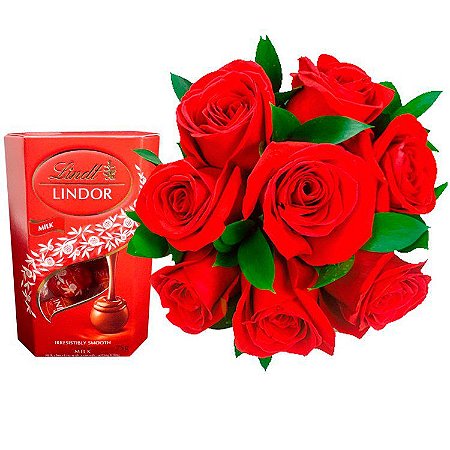 Buquê de 6 Rosas Vermelhas com Ferrero Rocher - Fênix Floricultura