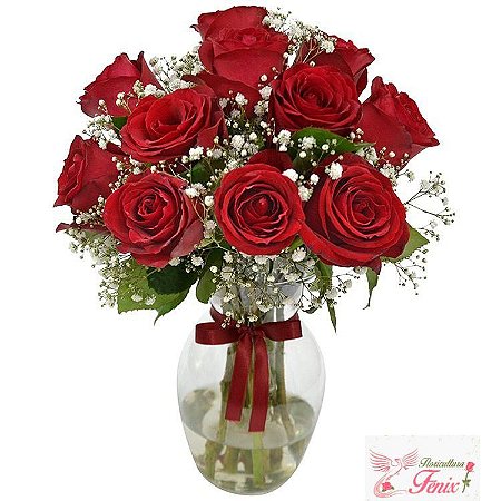 Elegância de Rosas Vermelhas no Vaso