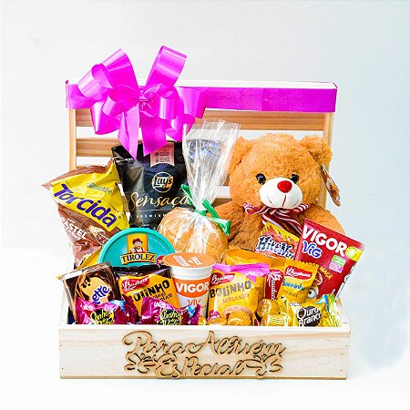 Baú de Café  Com Pelúcia Doce Encanto