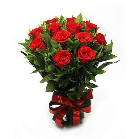 Buquê de rosas Premium - 12 unidades