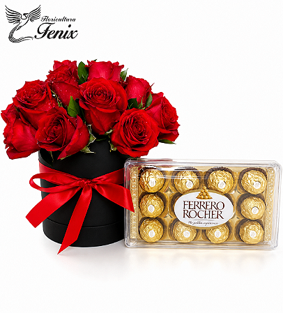 Box Amor Eterno – 12 Rosas Vermelhas