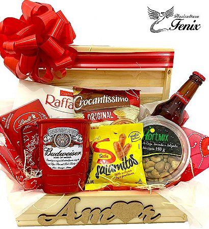 Baú Pequeno de Budweiser e Chocolates