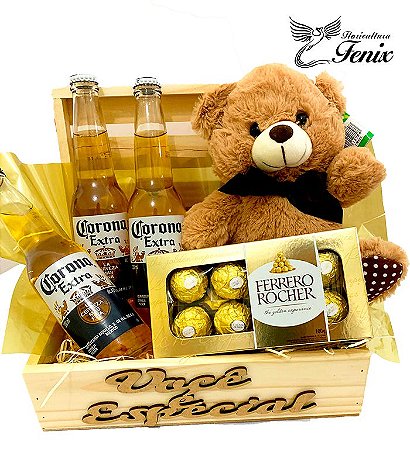 Baú Pequeno de Cerveja Corona & Ferrero Rocher