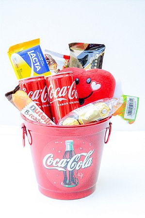 Balde de Coca-Cola Pequeno Com Pelucia