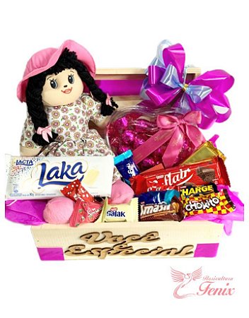 Baú de Chocolates Doce Menina