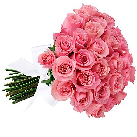 Buquê de 36 rosas cor de rosa - Fênix Floricultura - Flores e presentes