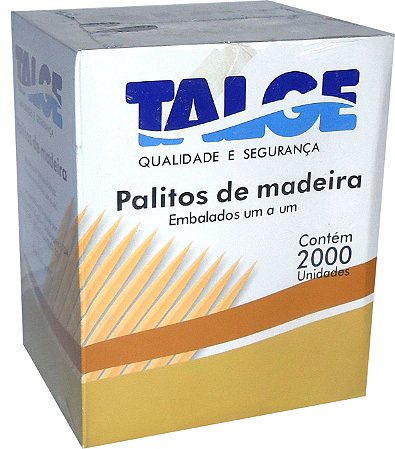 Palitos de Madeira 2000 unidades embalado um a um