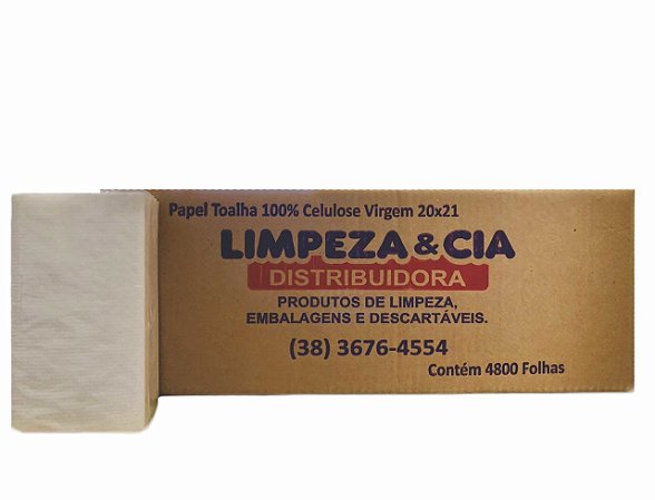 Papel Toalha Interfolha extra luxo com 4800 unidades