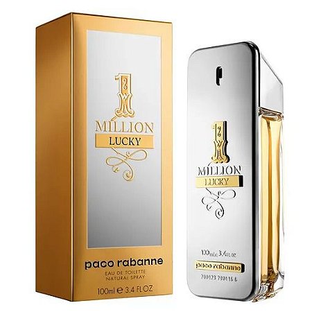 1 Million Lucky Paco Rabanne - Perfume Masculino - Eau de Toilette - 100ml  - ED Multimarcas - Eletrônicos, Moda, Perfumaria e Acessórios