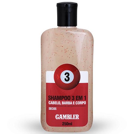 Shampoo 3 Em 1 Bola 3 Cabelos Secos 250ml Gambler