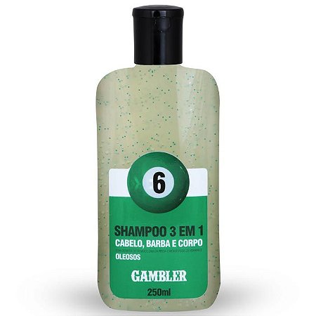 Shampoo 3 Em 1 Bola 6 Cabelos Oleosos 250ml Gambler