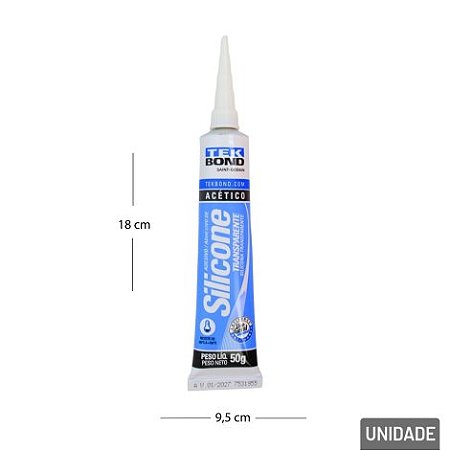 Adesivo Silicone Acético Transparente 50g