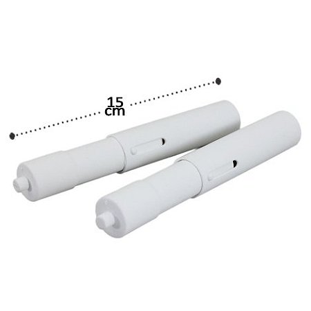 Porta Papel Higiênico Plástico Branco 2 Peças