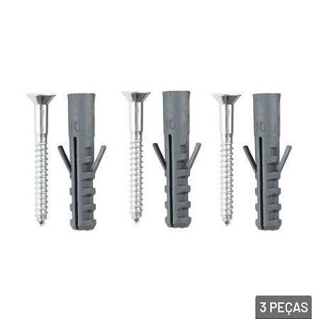 Kit Parafuso Phillips 50mm Bucha 10 - 3 Unidades