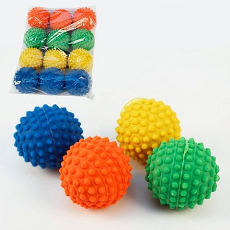 Bola Cravo PVC Colorida - Kit 12 Unidades