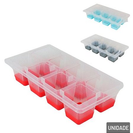 Forma de Gelo Silicone Colorida