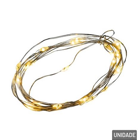 Cordão Luminoso LED Branco Quente 2m