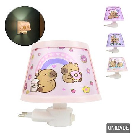 Luminária Tomada Bivolt Capivara Sortida