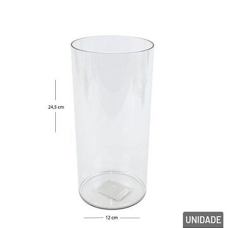 Vaso Decorativo Plástico Liso 24,5cm