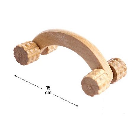Massageador Manual Madeira Roller Relaxamento