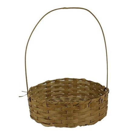 Cesta Bambu Alça Fraldeira Trançada 25x33cm