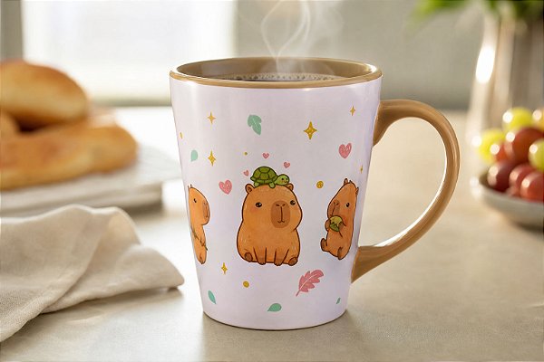 Caneca Capivara Decorada Fun Plasútil 360ml